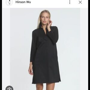 Hinson Wu Ivy 3/4 Sleeve Dress Black Size M
